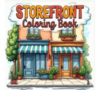 Storefront Coloring Book, Cute and Simple Houses for adult