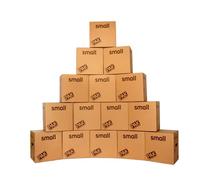 StorePAK 15 cajas de cartón resistentes con asas de transporte, 31 litros, 100% reciclables y reciclables, perfectas para almacenamiento, envío, embalaje y mudanza (paquete de 15)