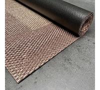 STORESDECO Alfombra vinílica de Tejido Trenzado Premium de Alta Gama. Lavable Antideslizante y extraplana. Materiales de máxima Calidad Resistentes Color Marrón Claro 120x180 cm