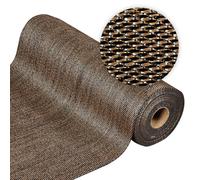 STORESDECO Alfombra vinílica de Tejido Trenzado Premium de Alta Gama. Lavable Antideslizante y extraplana. Materiales de máxima Calidad PVC Recortable Marrón 80 cm x 12 Metros