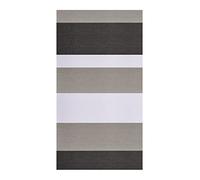 STORESDECO Alfombra vinílica de Tejido Trenzado Premium de Alta Gama. Lavable Antideslizante y extraplana. Materiales de máxima Calidad Resistentes Franjas Grises 140x200 cm