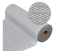 STORESDECO Alfombra vinílica de Tejido Trenzado Premium de Alta Gama. Lavable Antideslizante y extraplana. Materiales de máxima Calidad PVC Recortable Gris 80 cm x 4 Metros