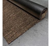 STORESDECO Alfombra vinílica de Tejido Trenzado Premium de Alta Gama. Lavable Antideslizante y extraplana. Materiales de máxima Calidad Resistentes Color Marrón Oscuro 160x230 cm