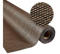 STORESDECO Alfombra vinílica de Tejido Trenzado Premium de Alta Gama. Lavable Antideslizante y extraplana. Materiales de máxima Calidad PVC recortables Marrón 2x6 Metros