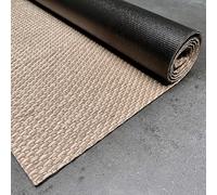 STORESDECO Alfombra vinílica de Tejido Trenzado Premium de Alta Gama. Lavable Antideslizante y extraplana. Materiales de máxima Calidad Resistentes Color Beige 60x200 cm