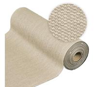 STORESDECO Alfombra vinílica de Tejido Trenzado Premium de Alta Gama. Lavable Antideslizante y extraplana. Materiales de máxima Calidad PVC Recortable Beige 80 cm x 8 Metros