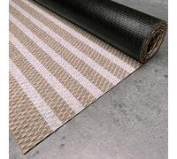 STORESDECO Alfombra vinílica de Tejido Trenzado Premium de Alta Gama. Lavable Antideslizante y extraplana. Materiales de máxima Calidad Resistentes Olas Blancas 160x230 cm