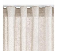 STORESDECO Cortina Translúcida XXL 3 Metros de Alto, Cortinas Ligeras de Poliéster para Ventanas y Puertas, Control Suave de luz, Diseño Moderno y Elegante, Cinta, Color Beige, Medida 200x300 cm
