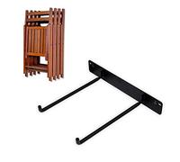 StoreYourBoard BLAT - Estante de almacenamiento individual para silla, ganchos de montaje en pared, soporta 50 libras, plegable, patio, camping y sillas de playa