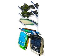 StoreYourBoard Estante de almacenamiento de pared para silla de playa y paraguas, colgador de metal ajustable de 4 niveles, organizador de garaje y hogar