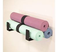 StoreYourBoard Estante de almacenamiento para esterilla de yoga, XL, ganchos de pared de rodillo de espuma, 3 esterillas de ejercicio, organizador de equipo de fitness