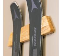 StoreYourBoard Estante minimalista de madera para esquís, soporte de exhibición de montaje en pared, madera maciza con capacidad para 50 libras