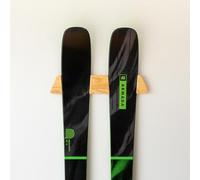 StoreYourBoard Estante minimalista de madera para esquís, soporte de exhibición de montaje en pared, madera maciza con capacidad para 50 libras