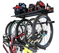 StoreYourBoard Estante para bicicletas y estante de almacenamiento Omni, tiene capacidad para 5 bicicletas, montaje en pared de bicicleta ajustable para garaje