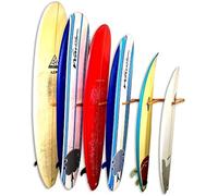 StoreYourBoard Estante vertical de madera para tabla de surf con capacidad para 6 tablas de surf, sistema de montaje de almacenamiento para el hogar y el garaje