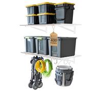 StoreYourBoard Estantería de garaje montada en la pared, estantes de pared de garaje resistentes de 2 x 4, 24 pulgadas de profundidad x 46.5 pulgadas de largo, estante de almacenamiento de acero