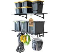 StoreYourBoard Estantería de garaje montada en la pared, estantes de pared de garaje resistentes de 2 x 4, 24 pulgadas de profundidad x 46.5 pulgadas de largo, estante de almacenamiento de acero