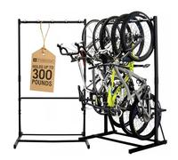 StoreYourBoard Portabicicletas independiente para 5 bicicletas - Soporte de aluminio y acero resistente para bicicletas de interior - Soporte vertical para bicicletas de carretera, montaña e híbridas