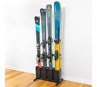 StoreYourBoard Portaesquís, 4 pares de esquís independientes para montaje en el piso, (Esquís anchos)