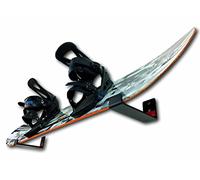 StoreYourBoard Rack de exhibición de snowboard, Rack de pared desnuda, (Medio - Negro)
