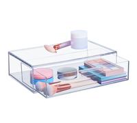STORi Audrey - Organizador apilable para cosméticos, 30,5 cm de ancho, transparente