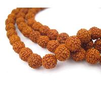 Storite Rudraksha Rudraksh Japa Mala Rosario 108 + 1 cuentas de oración de 8 mm