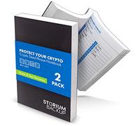 Storium - Cuaderno de almacenamiento de frases de semillas criptográficas - Libro de papel de piedra impermeable - Mantén tu contraseña de recuperación de criptomonedas segura y segura - Diario de