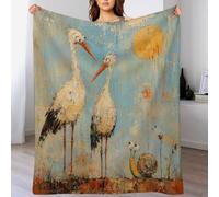 Storks with Snail, Golden Sun, Whimsical Bird, Manta Suave, Lectura, Suave