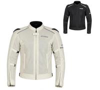 STORM Chaqueta de moto de verano para hombre con protecciones CE, homologadas, chaleco de moto de verano de malla transpirable con protector de espalda, protecciones de hombros y codos extraíbles