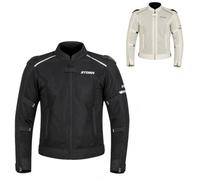 STORM Chaqueta de moto de verano para hombre con protecciones CE, homologadas, chaleco de moto de verano de malla transpirable con protector de espalda, protecciones de hombros y codos extraíbles