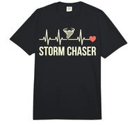 Storm Chaser Heartbeat Tornado Tiempo Meteorología Pulso Comfort Colors Adult Heavyweight T-Shirt