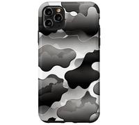 Storm Cloud Camo Monocromo Abstracto Estado de ánimo Diseño de Obra de Arte Carcasa para iPhone 11 Pro MAX