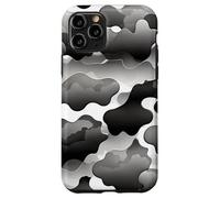 Storm Cloud Camo Monocromo Abstracto Estado de ánimo Diseño de Obra de Arte Carcasa para iPhone 11 Pro