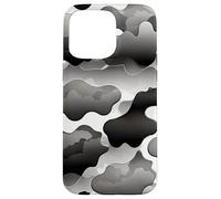 Storm Cloud Camo Monocromo Abstracto Estado de ánimo Diseño de Obra de Arte Carcasa para iPhone 15 Pro MAX