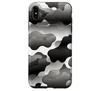 Storm Cloud Camo Monocromo Abstracto Estado de ánimo Diseño de Obra de Arte Carcasa para iPhone XS MAX