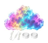 Storm Cloud Decor - Floating Music Glow Fixture for Dreamy Atmosphere | USB Powered 3D Illumination Kit with Ambient Color Cycling, Remote Dimming & Rhythm Reactive Lighting for Studio Ceiling