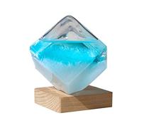 Storm Glass Estación meteorológica - Cristal de tormenta para previsión meteorológica | Cristal de tormenta con base de madera pura | Decoración creativa predictor del tiempo
