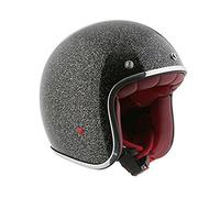 Stormer casco jet, purpurina negro barnizado