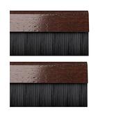 Stormguard 02 am0010838dwo cepillo BDS Cubierta para parte inferior de la puerta burlete, roble oscuro, 838mm, set de 2 piezas