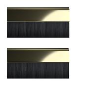 Stormguard 02 am0010838g cepillo BDS Cubierta para parte inferior de la puerta burlete, dorado, 838 mm, set de 2 piezas