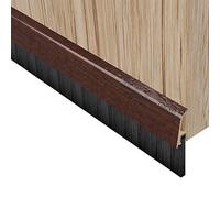 STORMGUARD 02SR0720838DWO Junta para Puerta Inferior 838 mm con Tapa de fijación Oculta, Efecto Madera Oscura, Cromado
