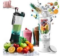 STORMIX Blender - Blender portátil inalámbrico - 6 cuchillas de acero inoxidable - 150 W potente y rápido - batidos, cocteleras, hielo picado - 600 ml - USB-C recargable - autolimpieza - diseño