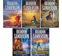 Stormlight Archive Series 5 Hardcover Books Collection: Way of Kings, Words of Radiance, Oathbringer, Rhythm of War, Wind and Truth