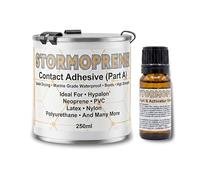 Stormoprene Adhesivo de Contacto para Neopreno (250ml) - Con Acelerador 10ml para Reparaciones Hypalon - Curado Rápido, Pegamento de Alta Resistencia
