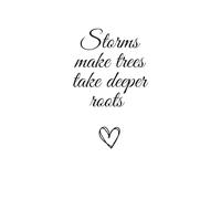 Storms make trees take deeper roots: Blank notebook for children or adults | Inspirational gift | Baptism or dedication gift for boy, girl, woman, man | Christian journal for kids or adults