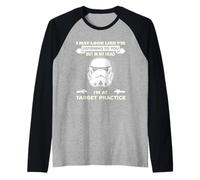 Stormtrooper In My Head I'm At Target Lema de práctica Camiseta Manga Raglan