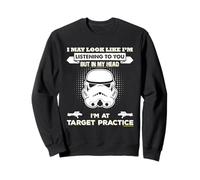 Stormtrooper In My Head I'm At Target Lema de práctica Sudadera