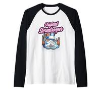 Stormtrooper Retro City Synthwave Original Camiseta Manga Raglan