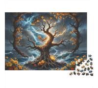 Stormy Dead Tree Puzzle 1000 Piezas Reciclado Paper Dramatic Fantasy Puzzles for Adultos Divertido and Desafiante Familia Game Saludos de Vacaciones Gift for Hombres 70x50cm/1000pcs