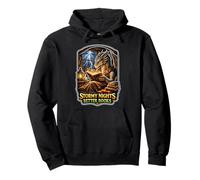 Stormy Night Cozy Dragon Reading Fantasía Criatura Sudadera con Capucha